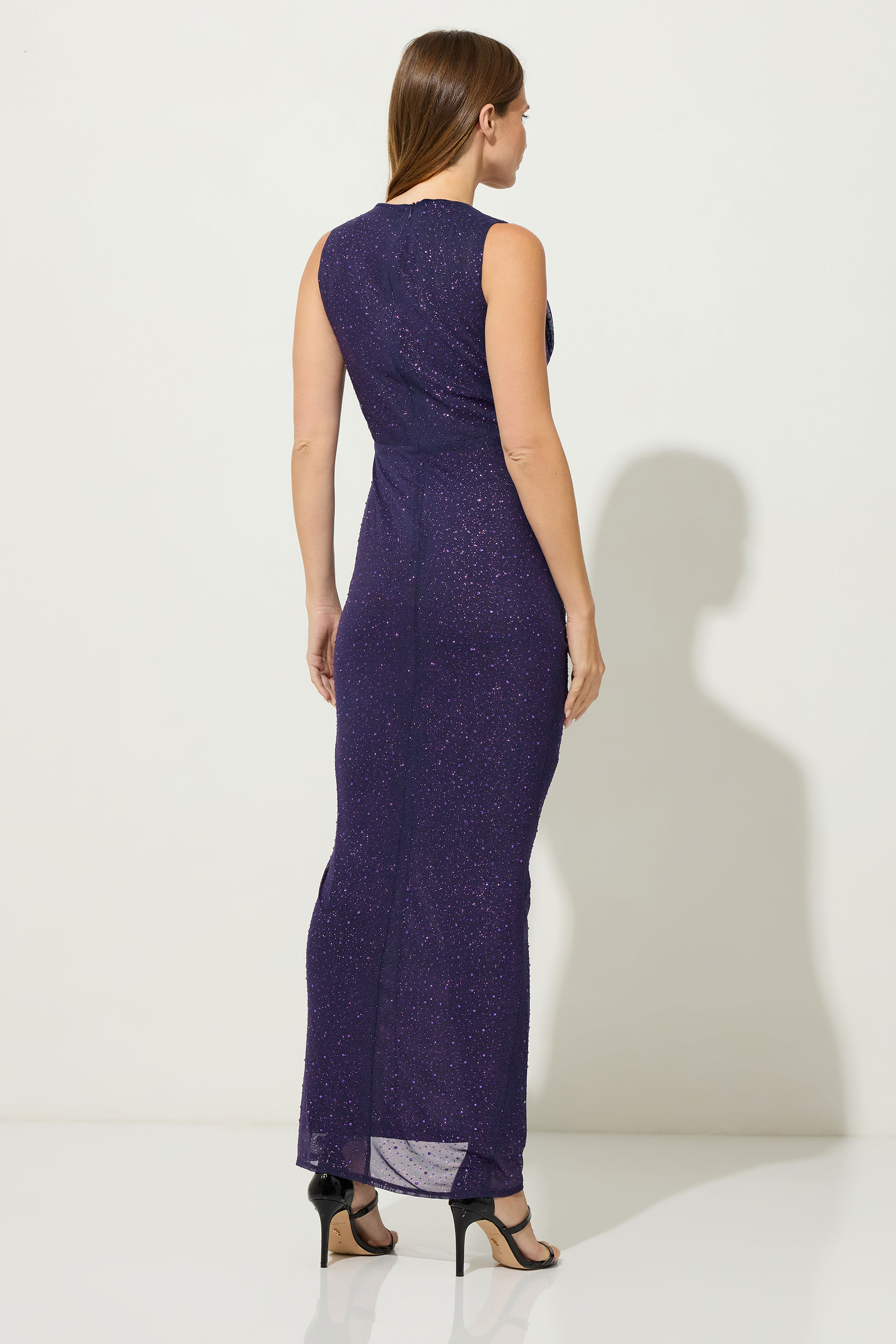 STAR Purple Embellished Mesh Maxi Dress | StarByJM 4
