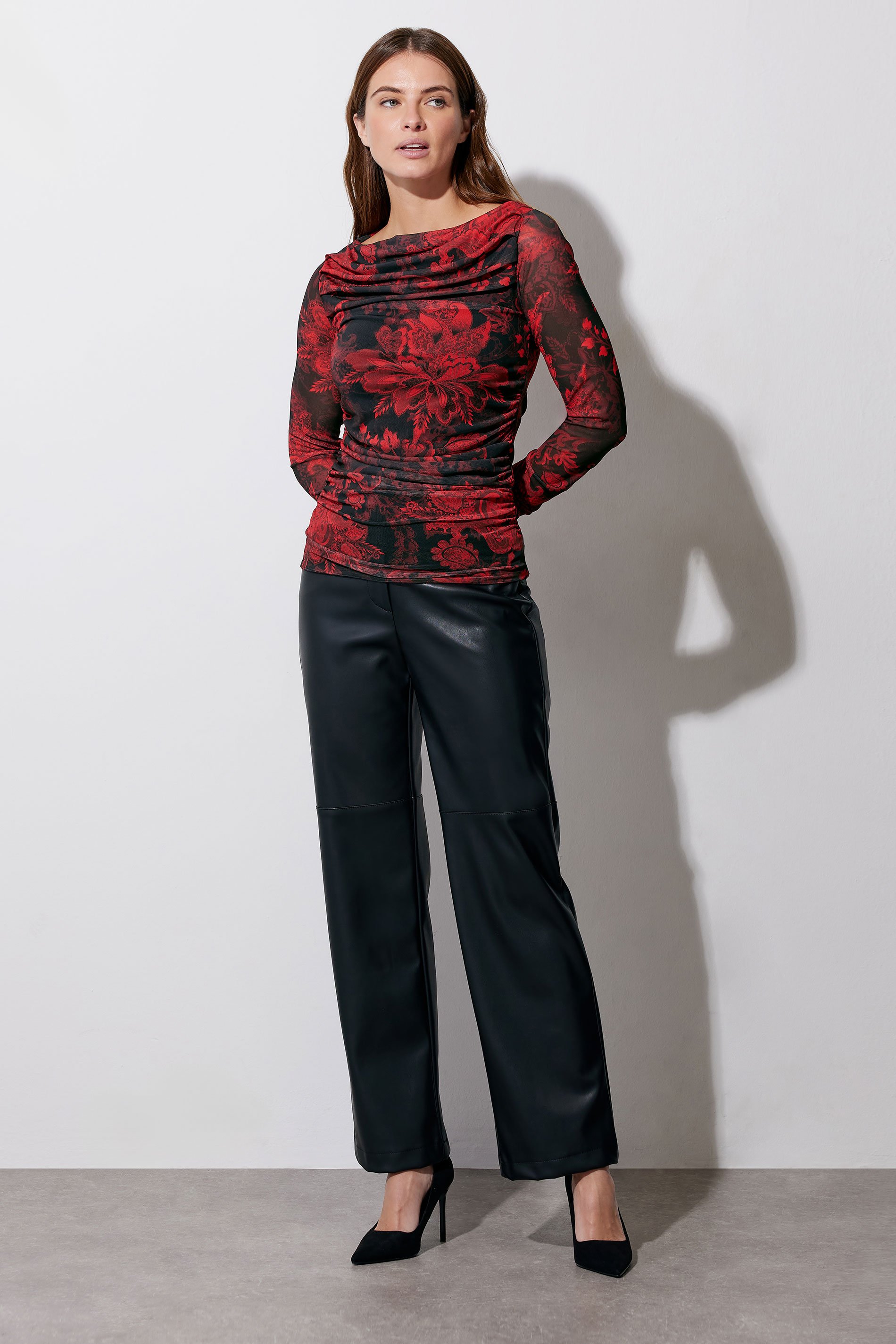 STAR Red Paisley Mesh Top | StarByJM 3