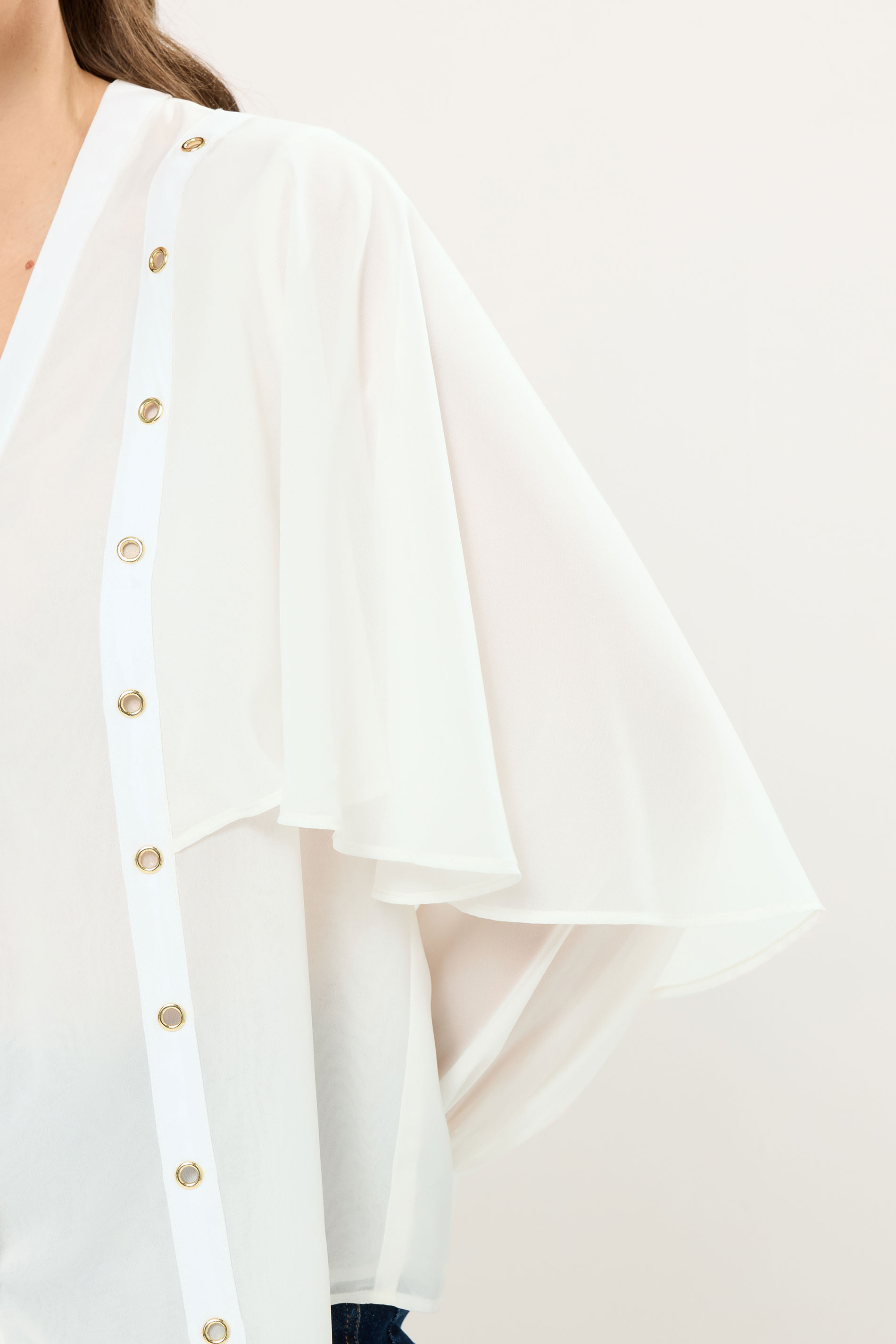 STAR Ivory White Eyelet Cape Blouse | StarByJM 5