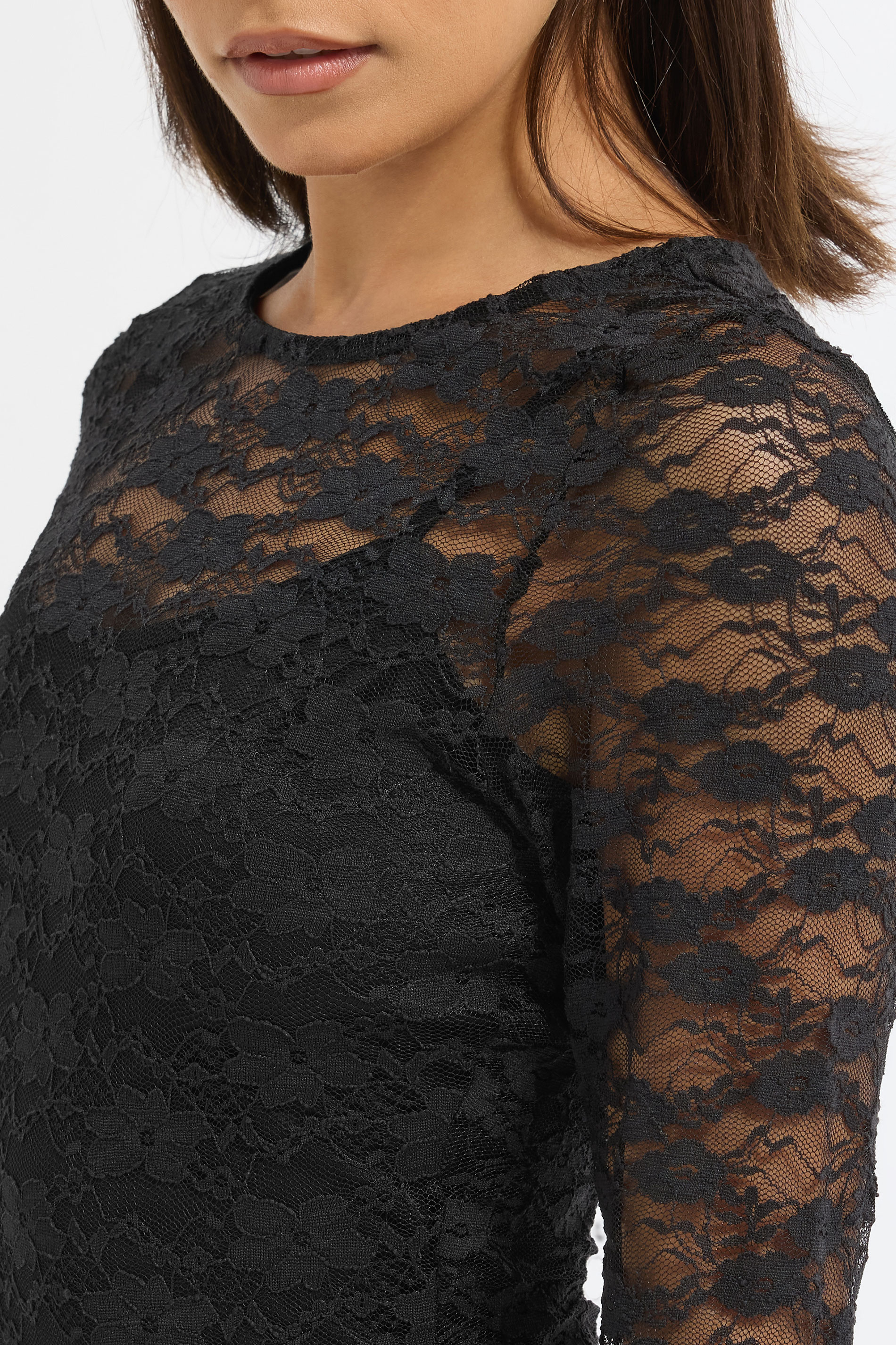 PixieGirl Petite Women's Black Lace Maxi Dress | PixieGirl 5