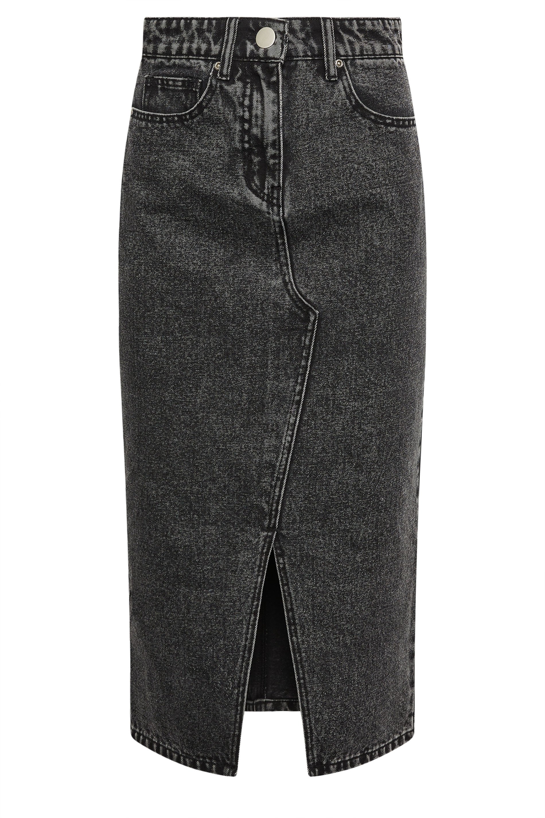 PixieGirl Black Denim Midi Skirt | PixieGirl 8
