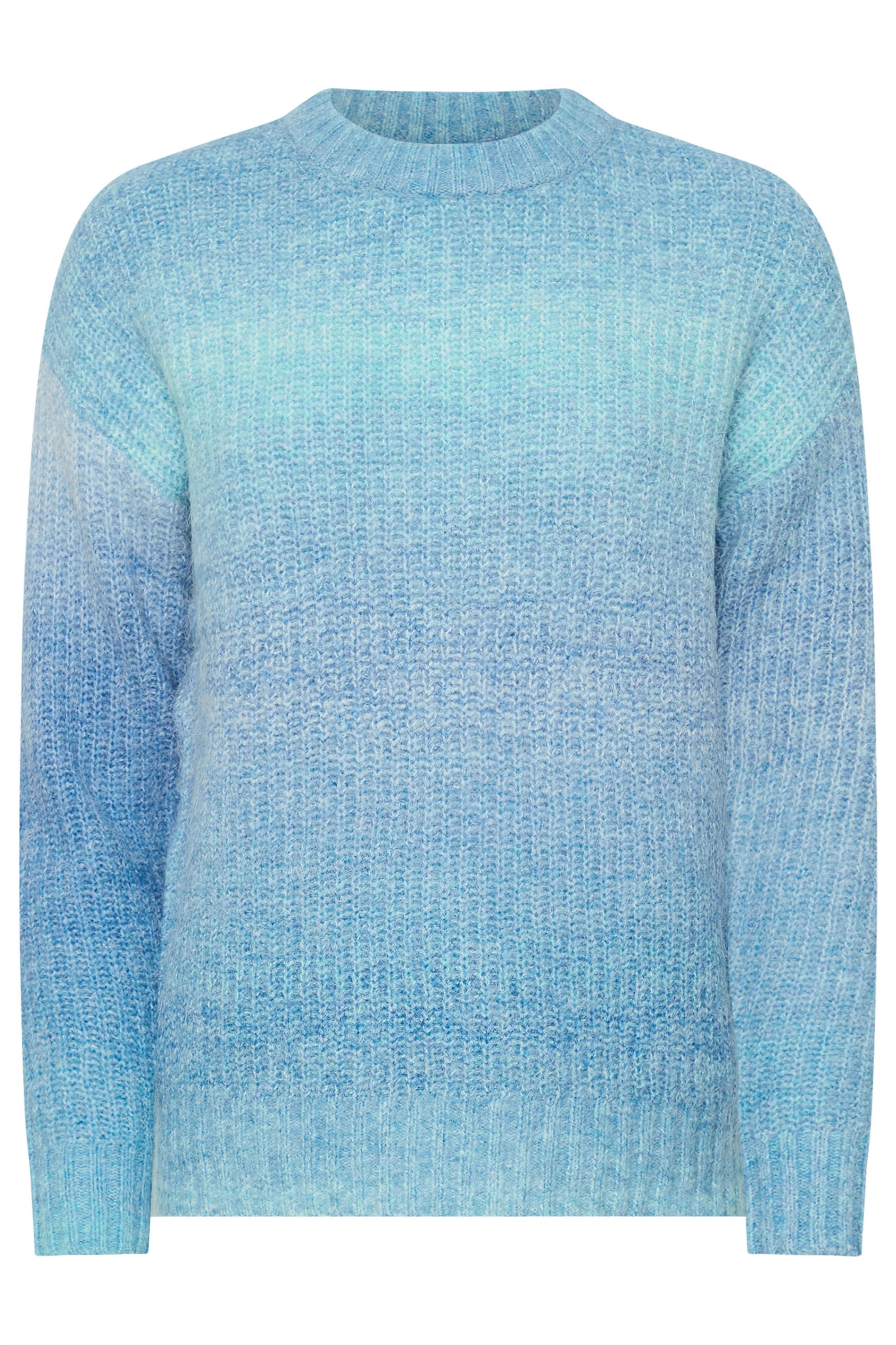 PixieGirl Petite Women's Blue Knitted Ombre Jumper | PixieGirl 5