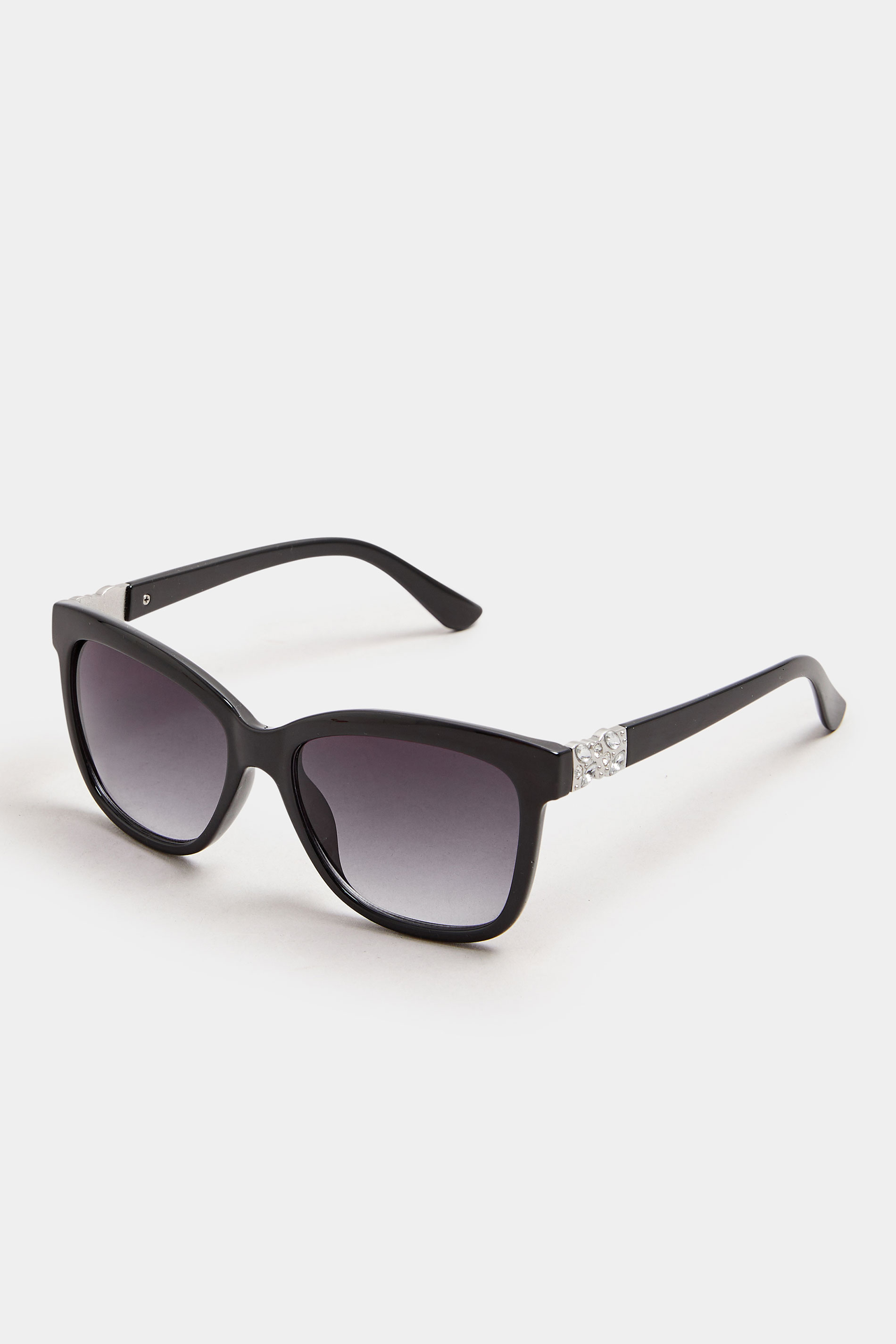 Black Diamante Arm Sunglasses | Yours Clothing 2