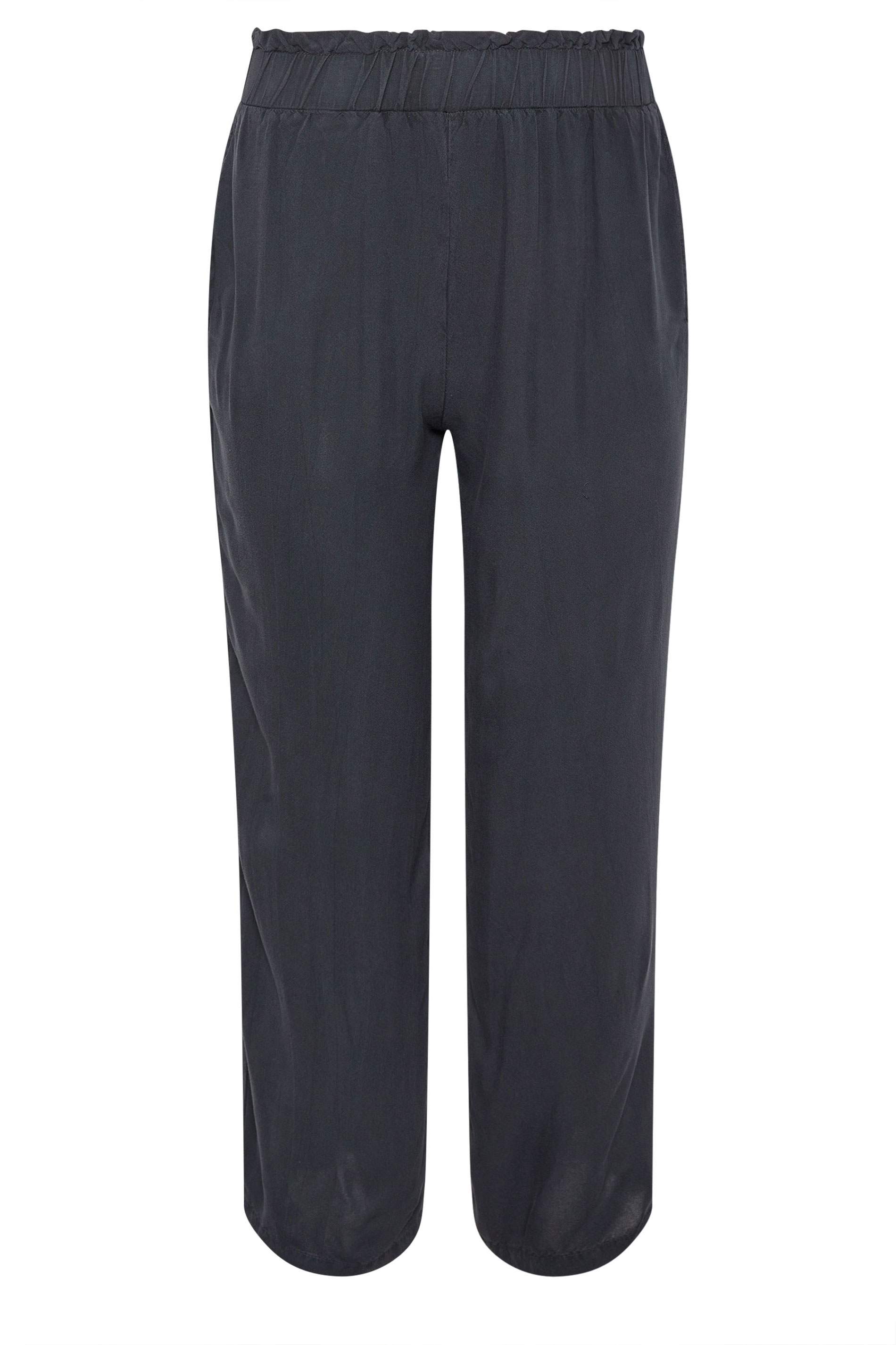 PixieGirl Petite Women's Black Acid Wash Wide Leg Trousers | PixieGirl 5