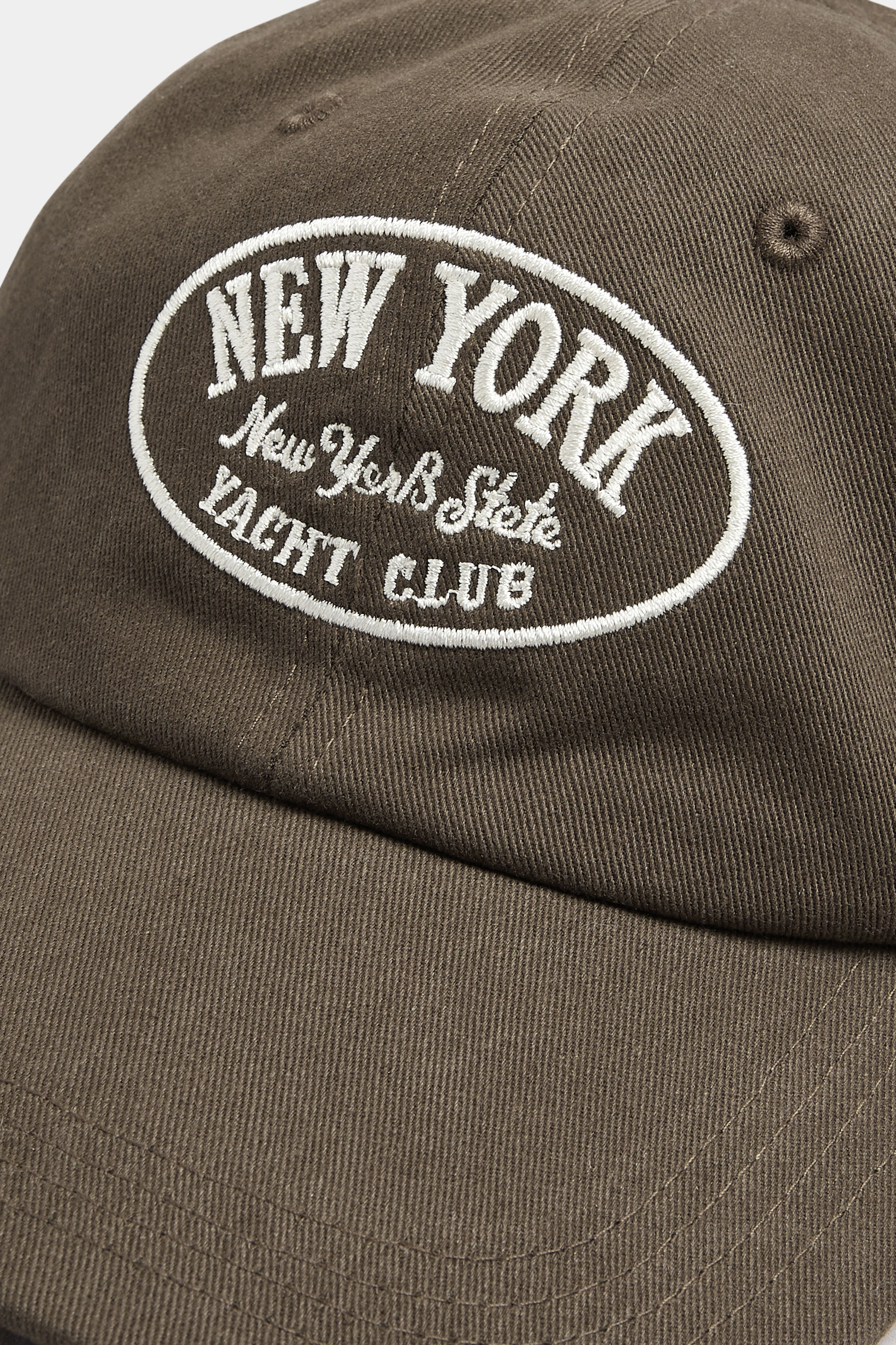Brown 'New York' Slogan Baseball Cap | Yours Clothing 3