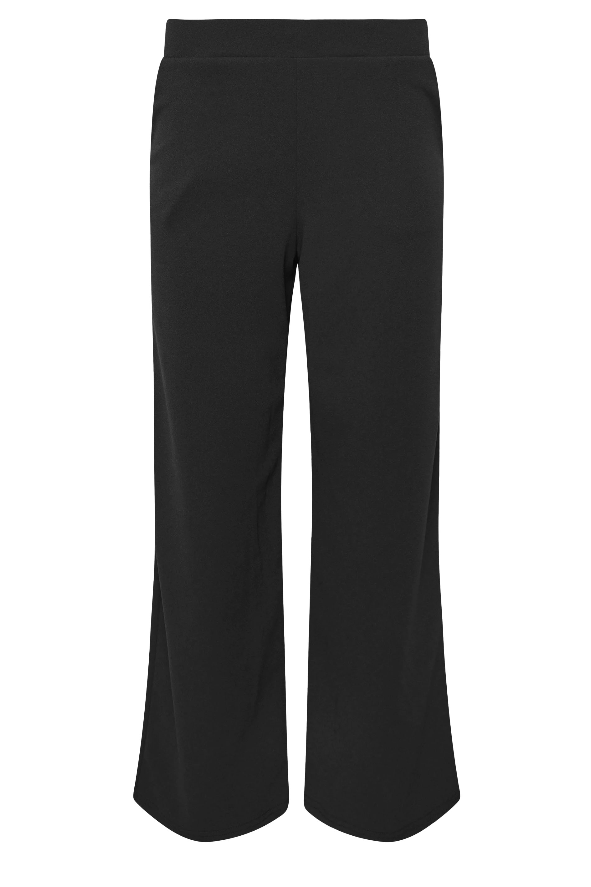 PixieGirl Petite Women's Black Scuba Wide Leg Trousers  5
