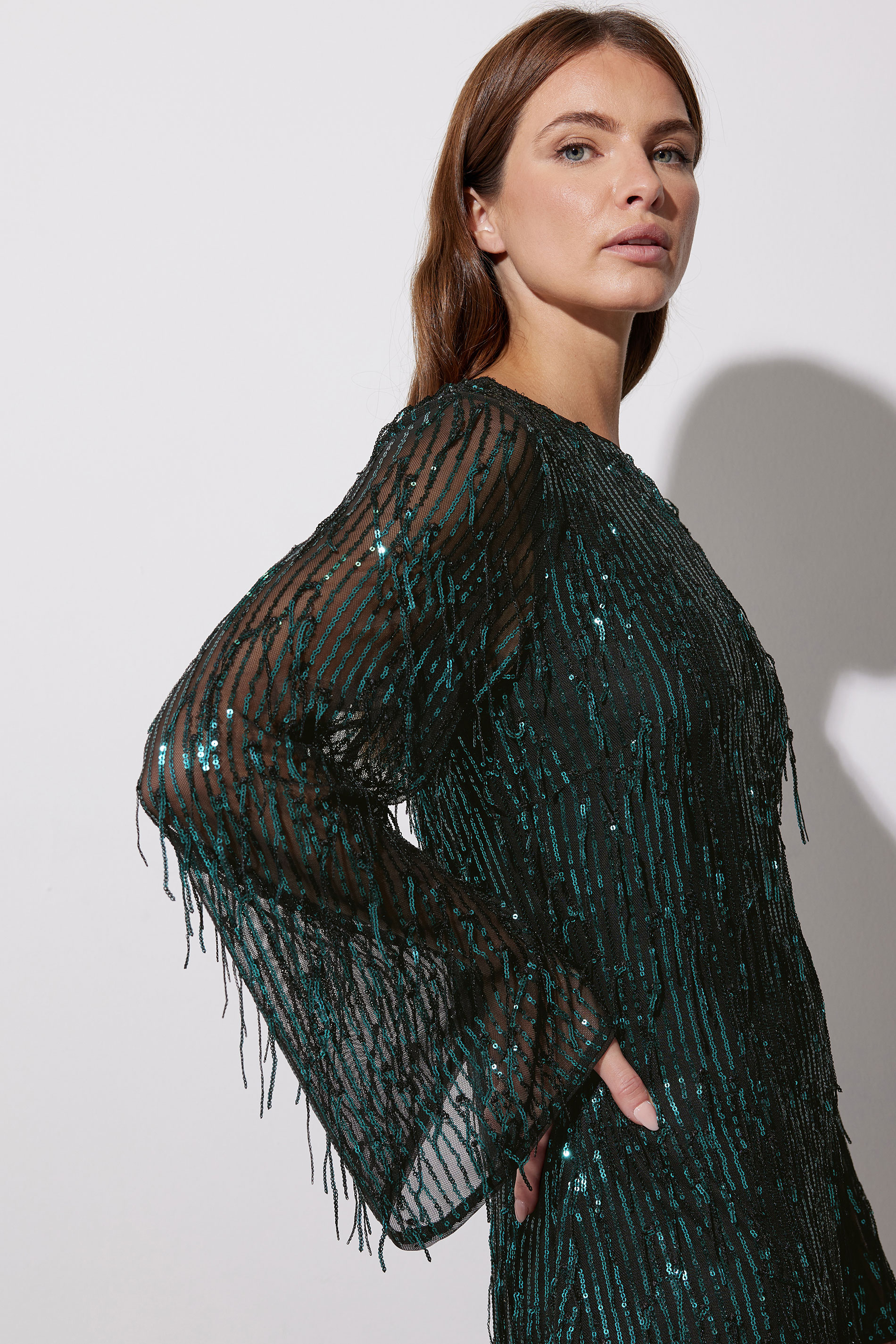 STAR Deep Green Sequin Tassel Dress | StarByJM 6