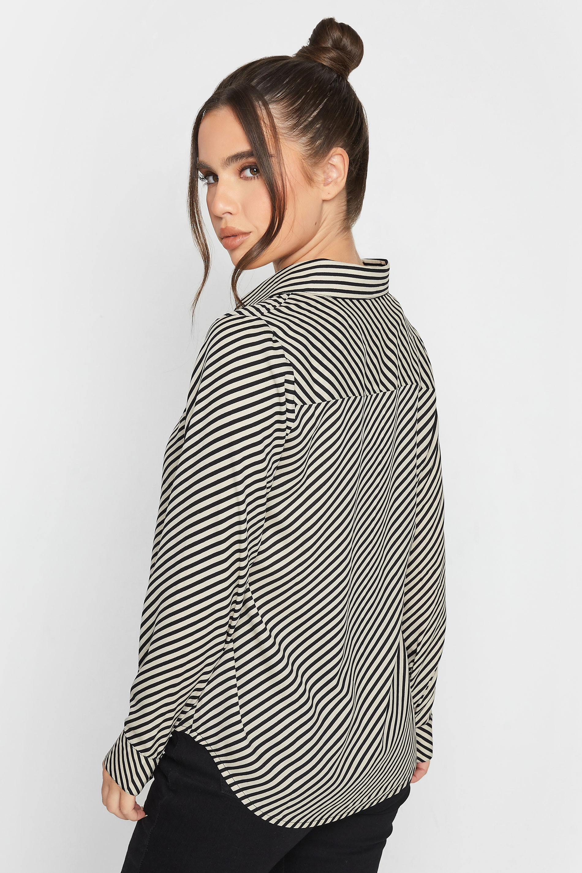 PixieGirl Petite Womens Black Stripe Shirt | PixieGirl  5