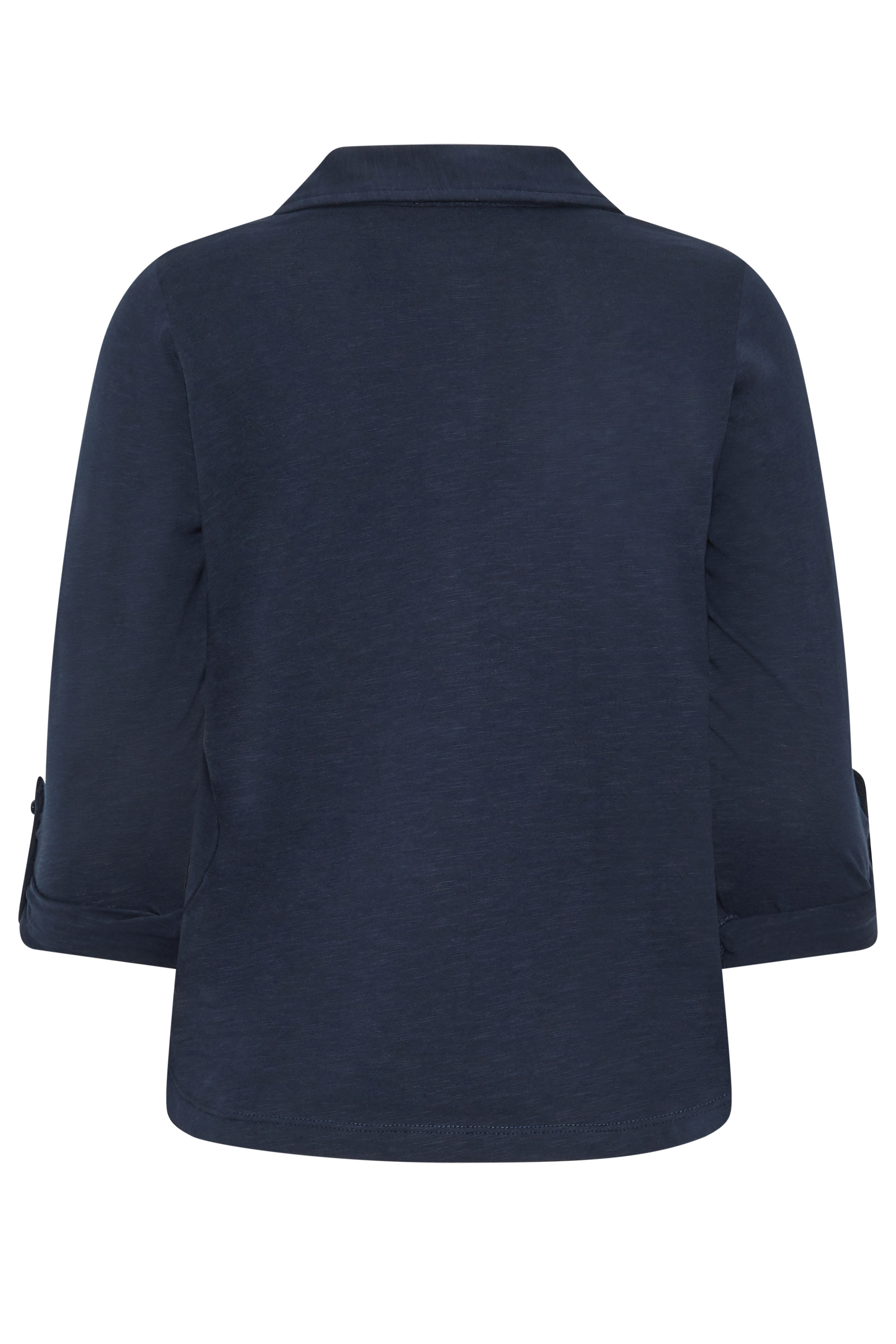 PixieGirl Petite Women's Navy Blue Button Cotton Shirt | PixieGirl 6