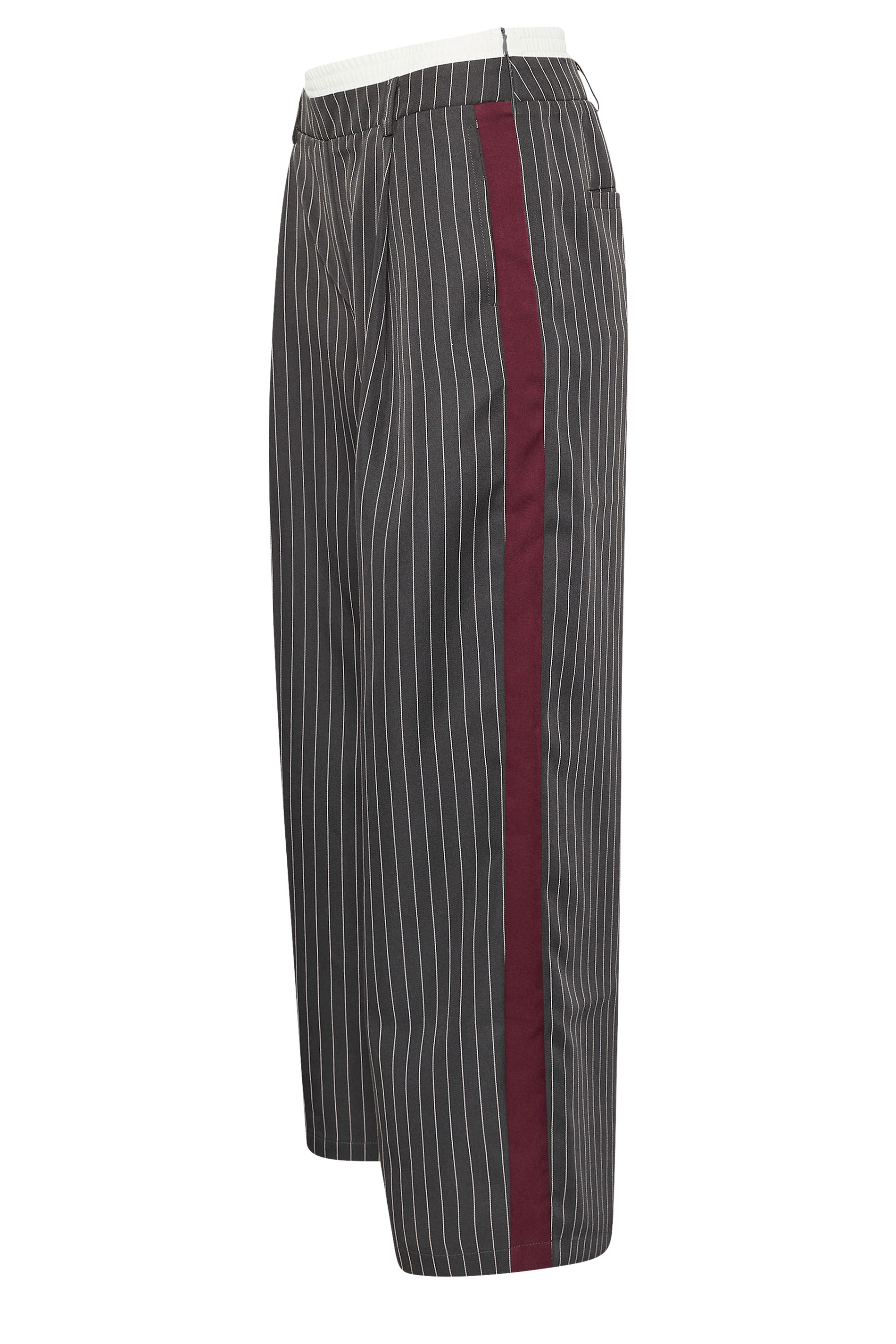 PixieGirl Petite Women's Grey Pinstripe Wide Leg Trouser | PixieGirl 6