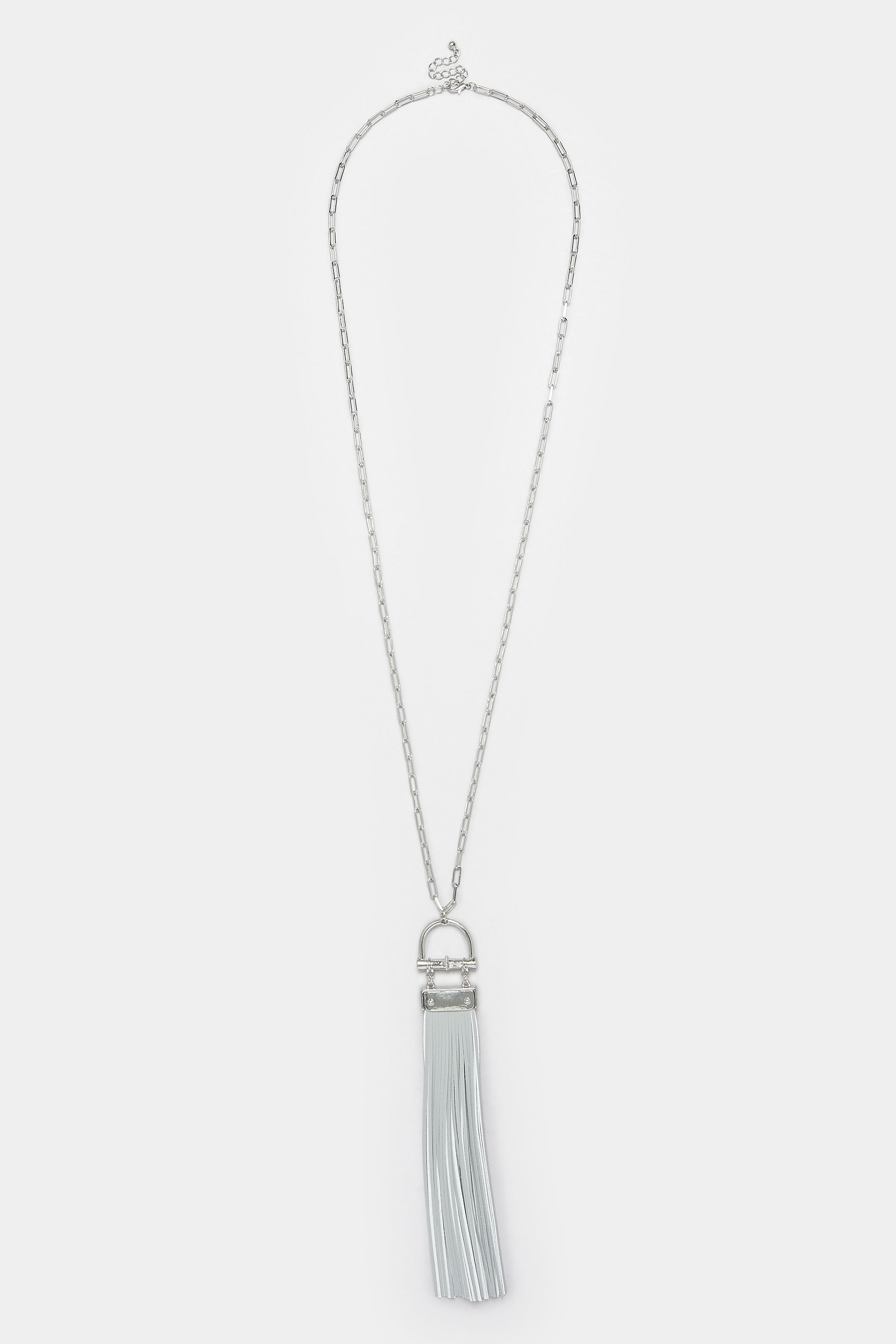 Silver Tone Statement Tassel Longline Necklace | Yours Clothing 2