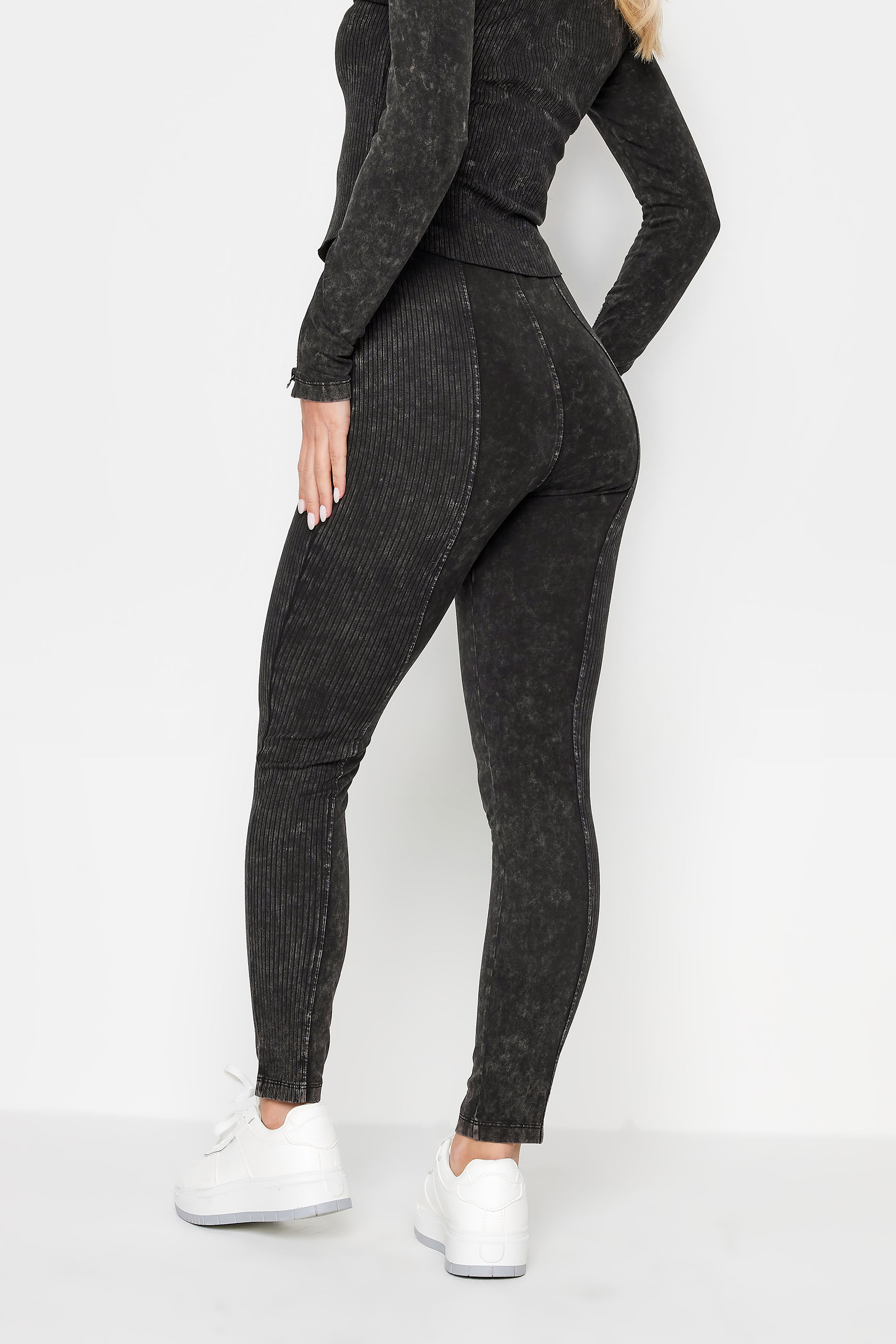 PixieGirl Black Acid Wash Leggings | PixieGirl  4