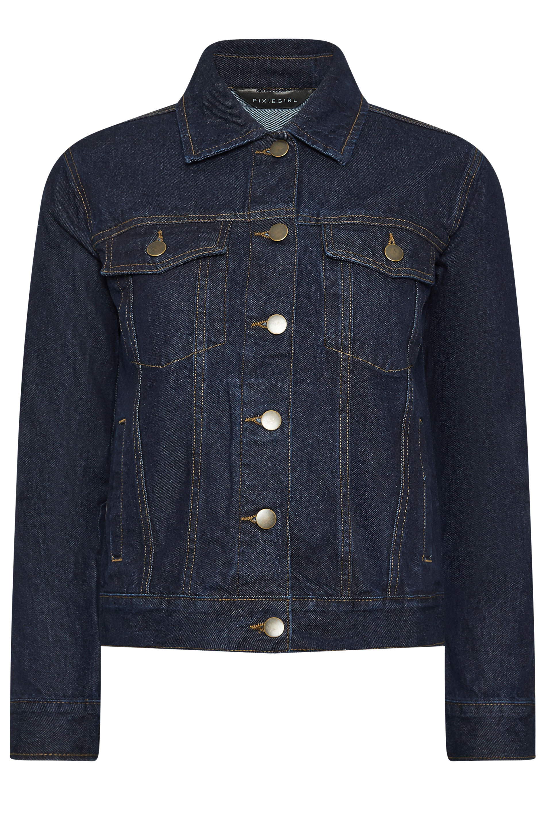 PixieGirl Petite Women's Indigo Blue Denim Jacket | PixieGirl 5