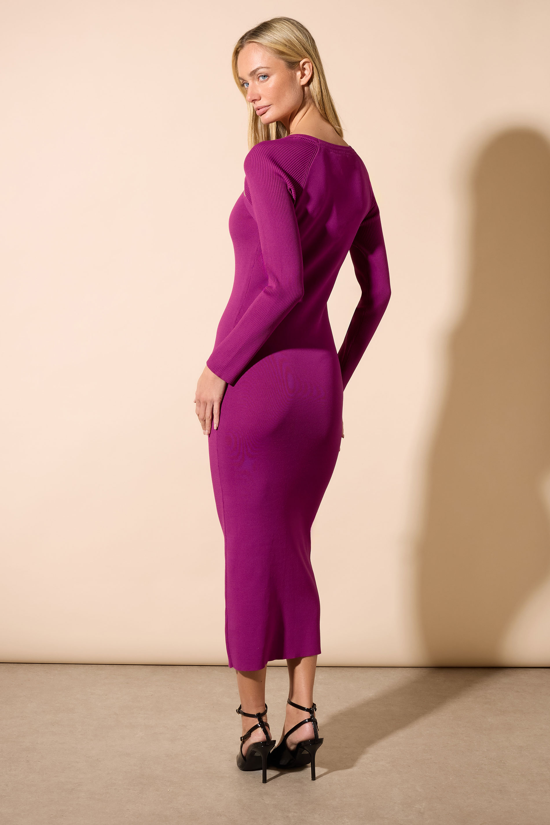 STAR Fuchsia Pink Ribbed Button Dress | StarByJM 6