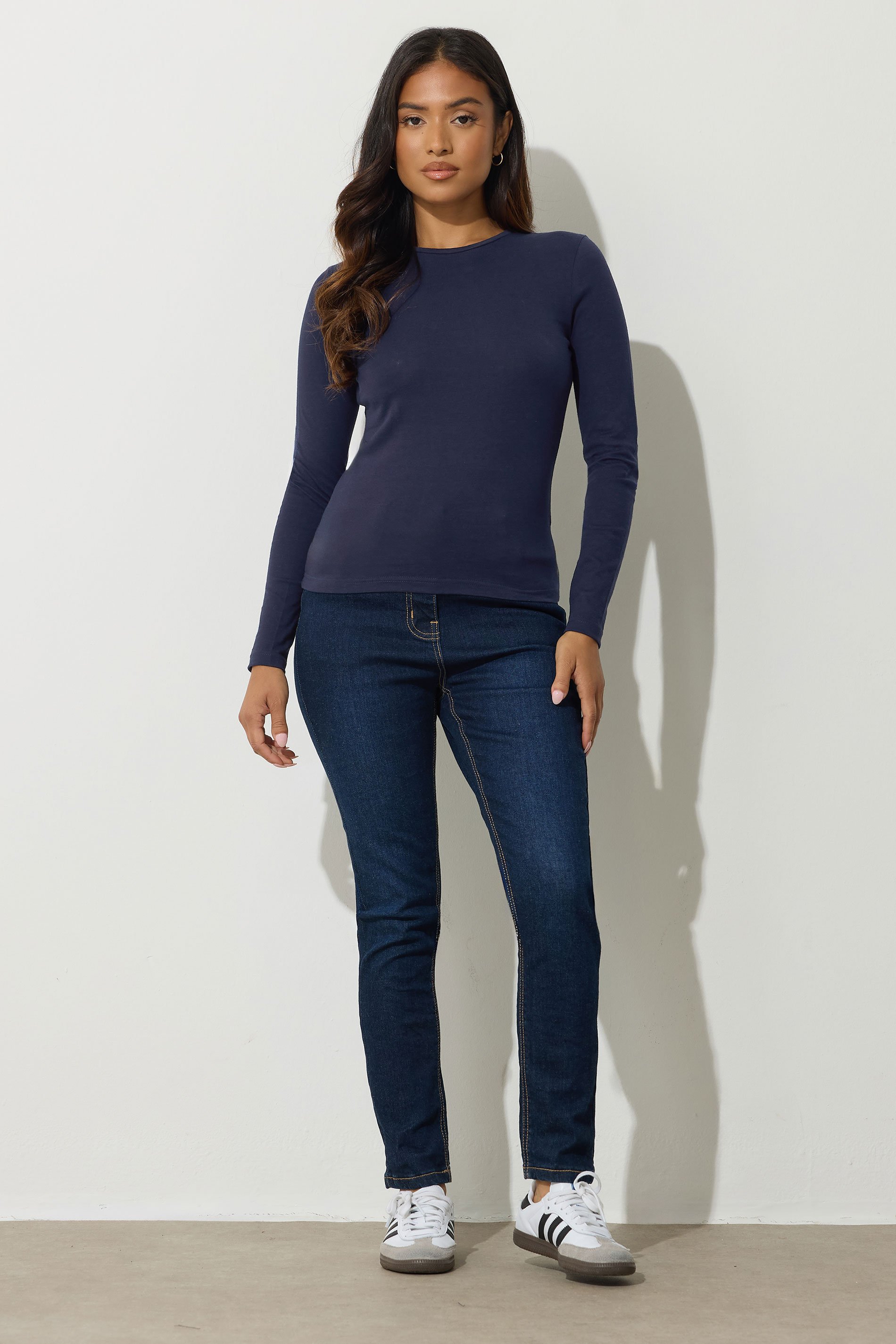 PixieGirl Petite Womens 2 PACK Chocolate Brown & Navy Blue Cotton T-Shirts | PixieGirl 3