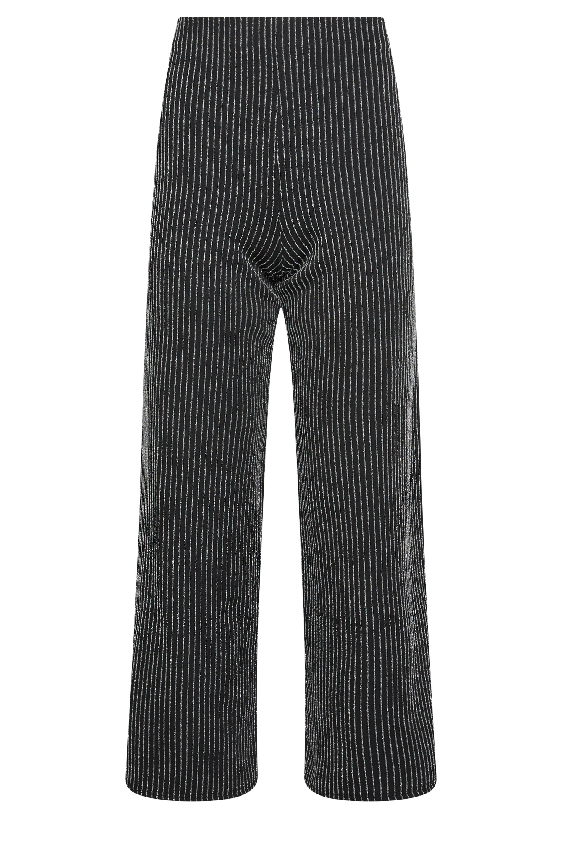 パンツ used dark gray wide stripe slacks wide leg trousers - Striped Grey | Monki WW