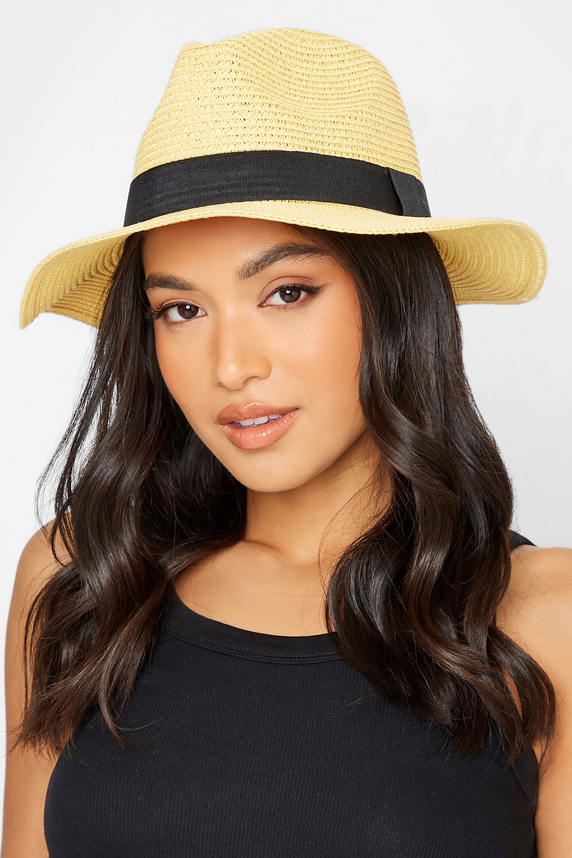 Yellow Straw Fedora Hat | Yours Clothing  1