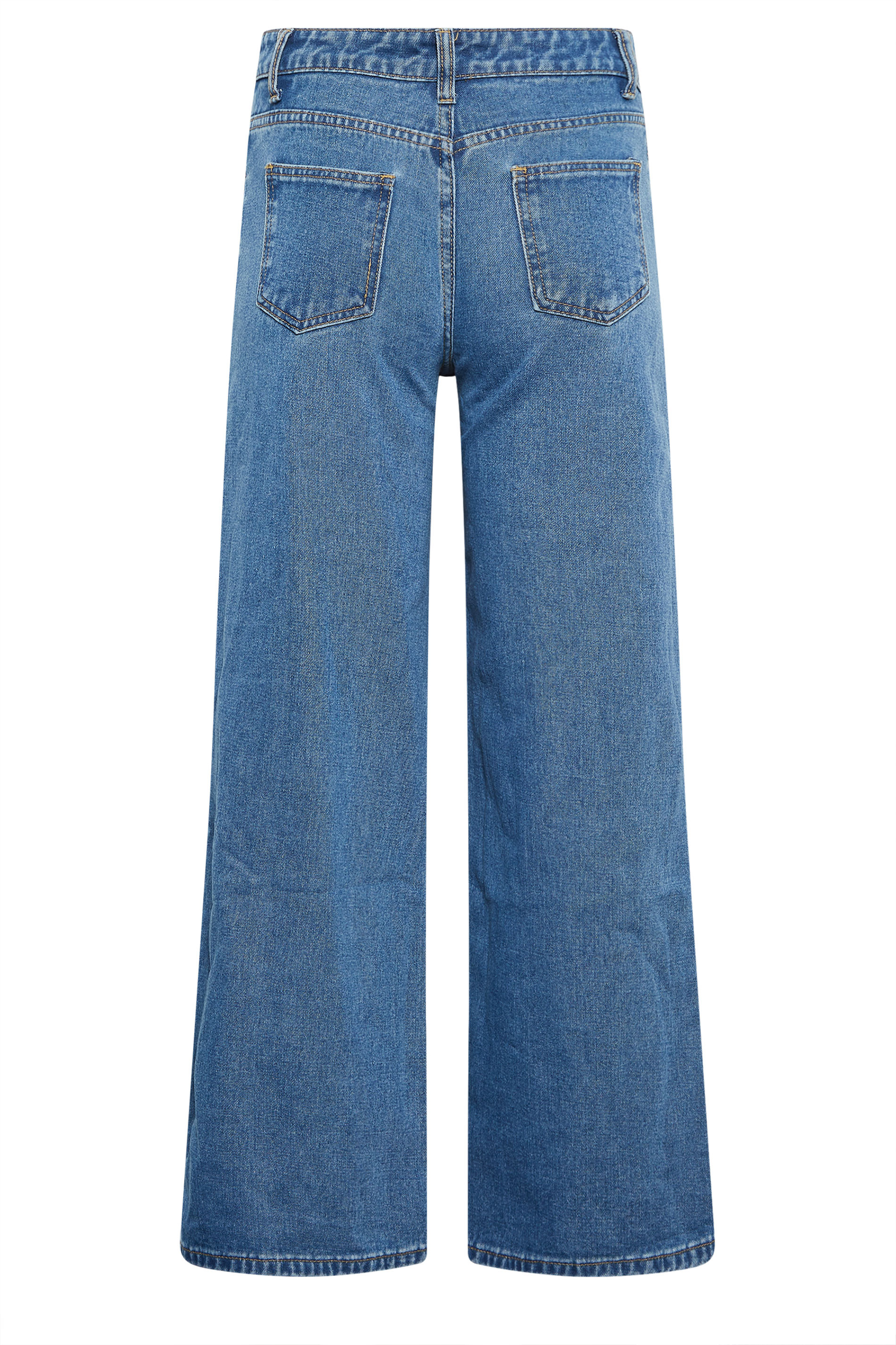 PixieGirl Mid Blue Non-Stretch Wide Leg Jeans | PixieGirl 6