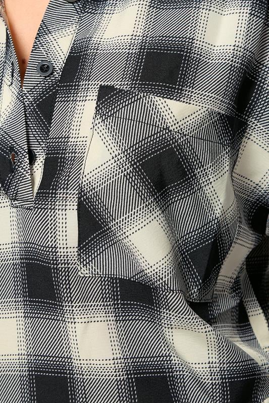 PixieGirl Petite Women's Black Check Print Shirt Dress | PixieGirl 4