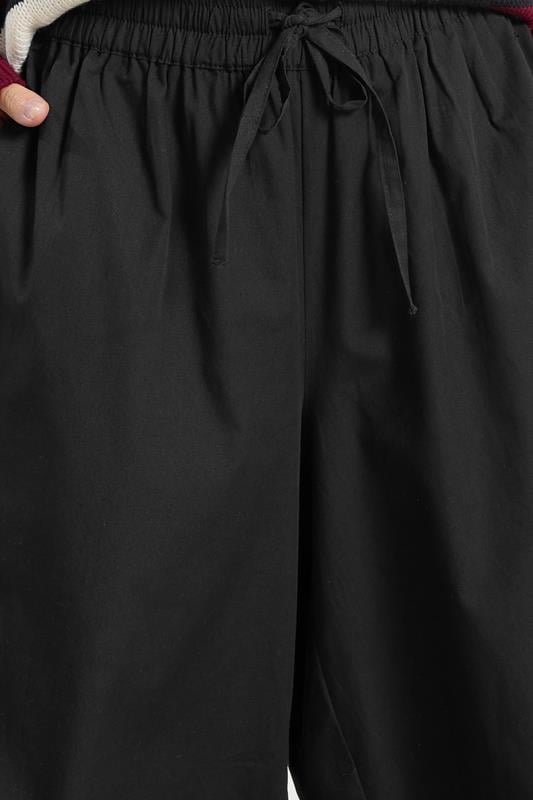 PixieGirl Petite Women's Black Poplin Cuffed Trousers | PixieGirl 4