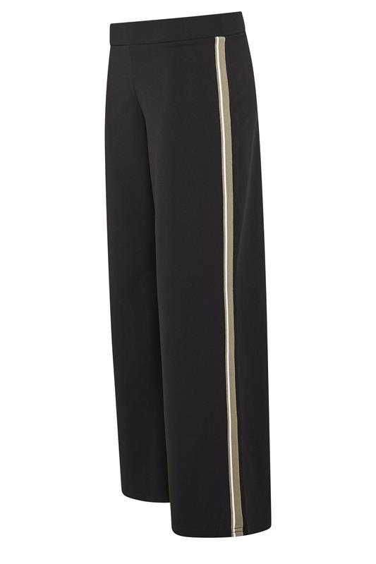 PixieGirl Petite Women's Black Side Stripe Detail Wide Leg Trousers | PixieGirl 6