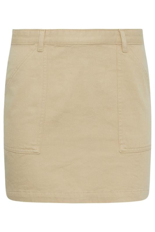 PixieGirl Petite Women's Beige Brown Utility Mini Skirt | PixieGirl 6