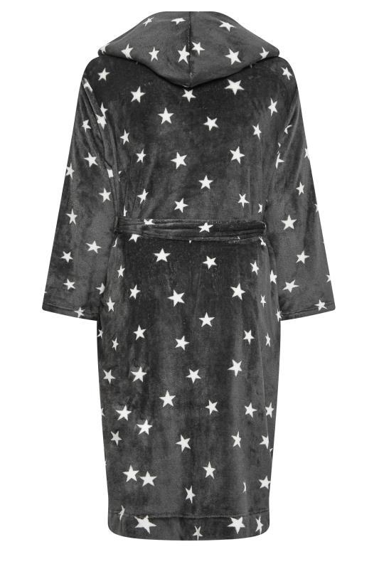 PixieGirl Grey Star Print Dressing Gown | PixieGirl  8