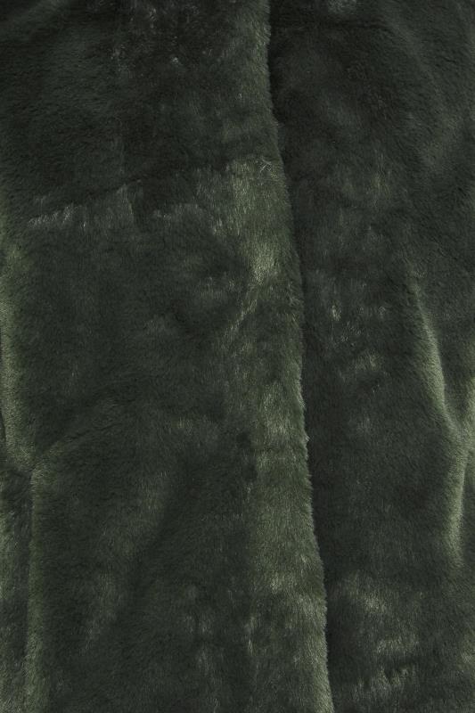 PixieGirl Dark Green Faux Fur Coat | PixieGirl 5