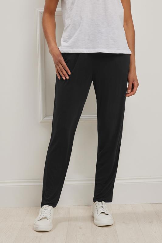 M&Co Black Soft Jersey Hareem Trousers | M&Co 2