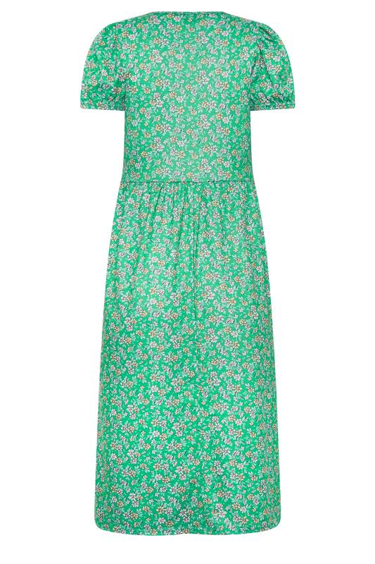 PixieGirl Green Ditsy Floral Print Dress | PixieGirl  7