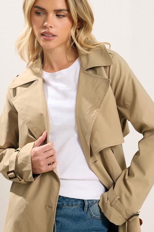 PixieGirl Petite Women's Natural Brown Trench Coat | PixieGirl 4