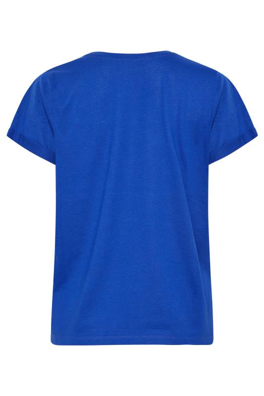 Petite Cobalt Blue Short Sleeve Pocket T-Shirt | PixieGirl 7