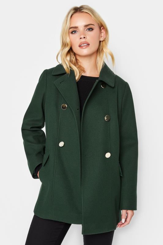 Petite Forest Green Pea Coat | PixieGirl 1