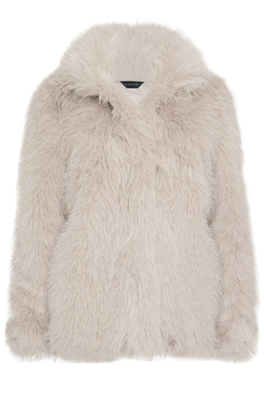 PixieGirl Light Grey Faux Fur Coat | PixieGirl  6