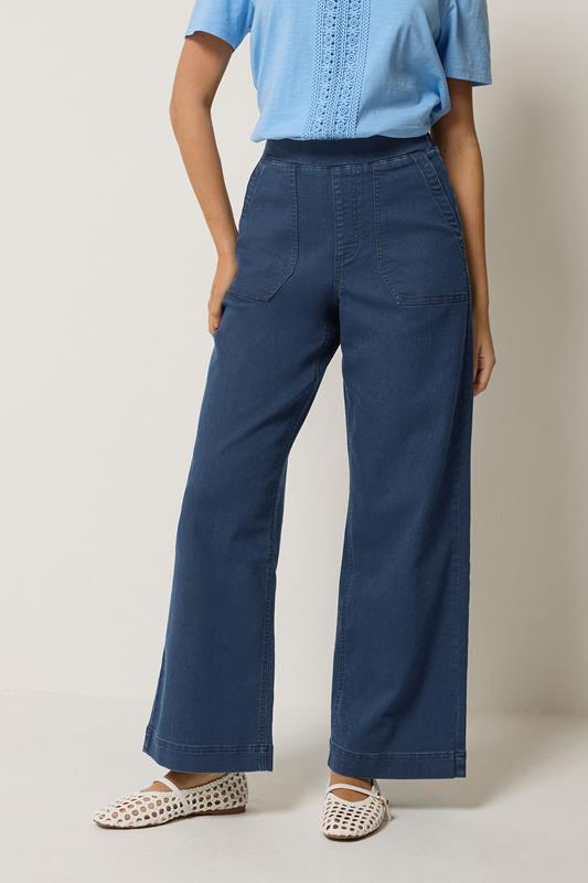  M&Co Indigo Wide Leg Carpenter Jeggings