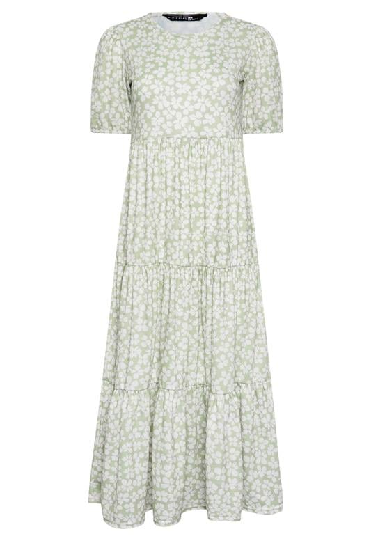 PixieGirl Sage Green Ditsy Tiered Maxi Dress | PixieGirl 5