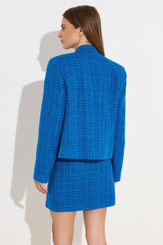 STAR Blue Tweed Button Mini Skirt | StarByJM 4