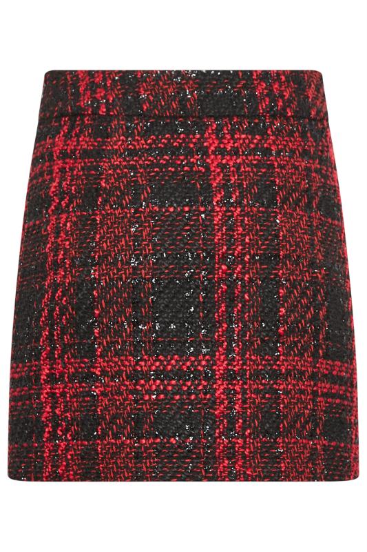 PixieGirl Red & Black Boucle Check Mini Skirt | PixieGirl  7