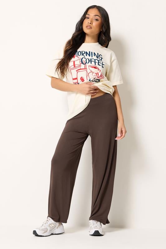  PixieGirl Petite Chocolate Brown Wide Leg Trousers