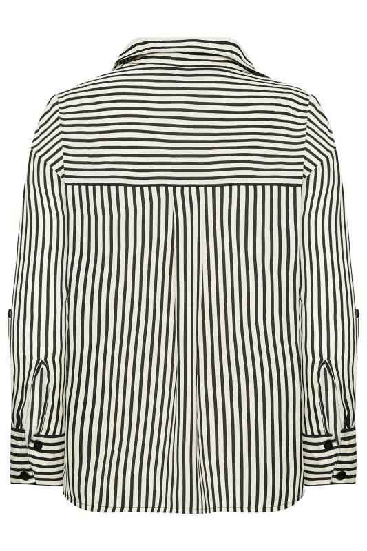 Petite Black & Cream Stripe Shirt | PixieGirl 7