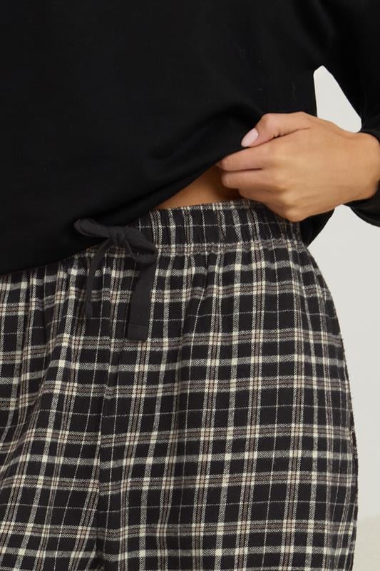 PixieGirl Petite Women's Black Cotton Check Pyjama Bottoms | PixieGirl 4