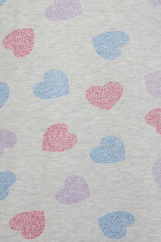 Petite Grey Dotty Heart Print Chemise | PixieGirl  7