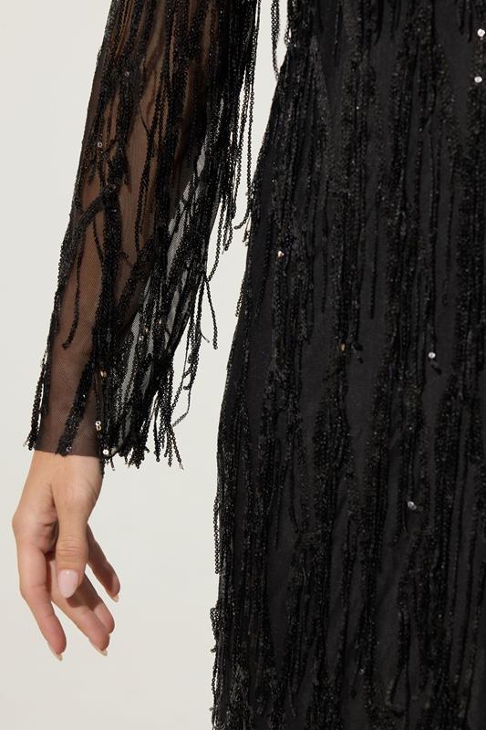 STAR Black Sequin Tassel Dress | StarByJM 4