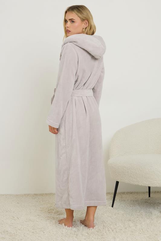 PixieGirl Petite Women's Stone Brown Luxury Soft Fleece Dressing Gown | PixieGirl 3