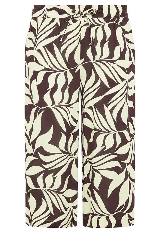 M&Co Petite Purple Leaf Print Cropped Trousers 5