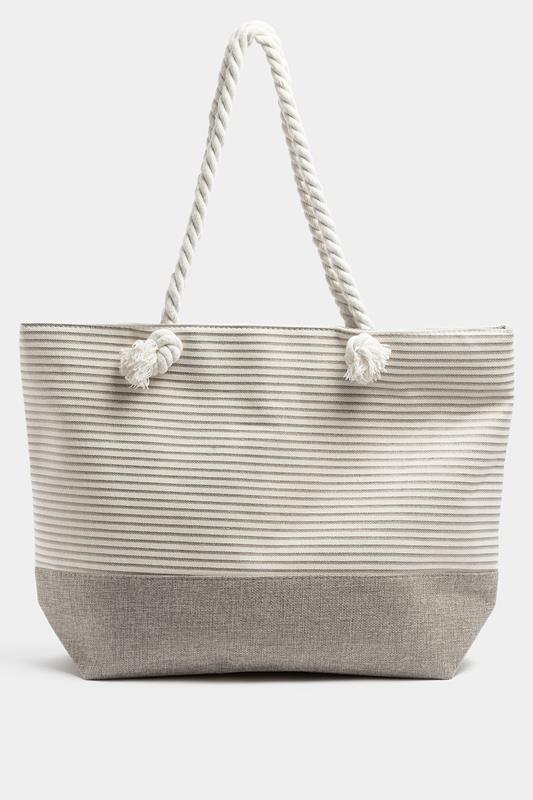  Yours Brown Striped Rope Tote Bag