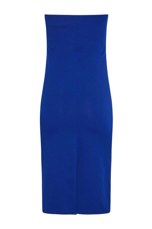 Petite Cobalt Blue Bandeau Midi Dress | PixieGirl  7