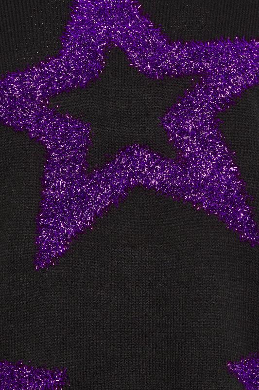 PixieGirl Black & Purple Glitter Star Jumper | PixieGirl  5