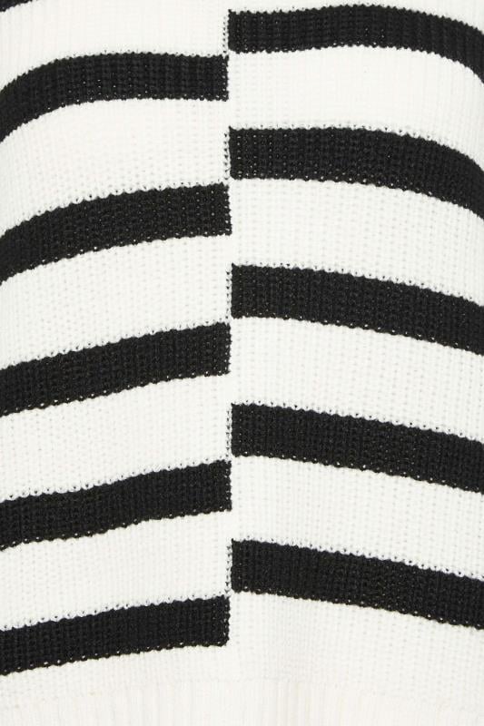 PixieGirl White & Black Contrast Stripe Turtle Neck Jumper | PixieGirl  6