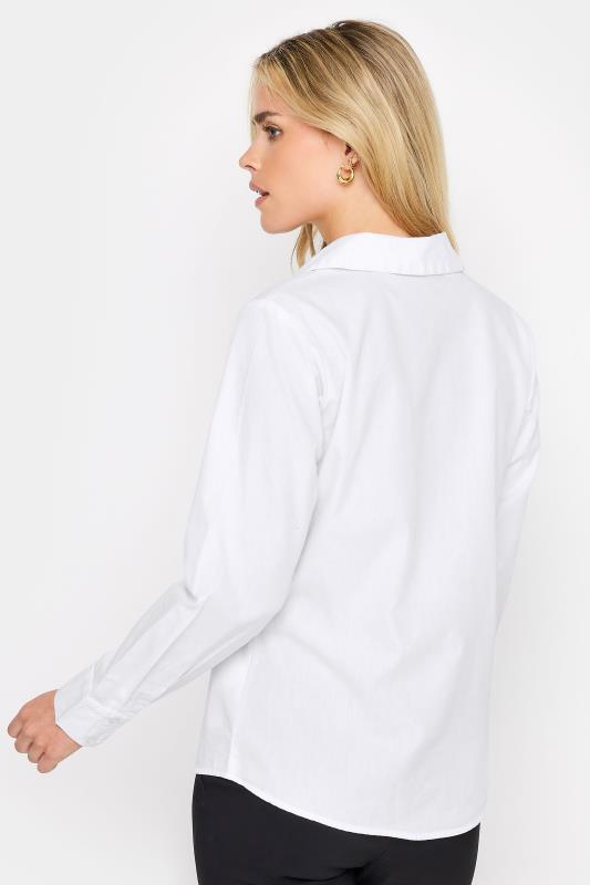 Petite White Fitted Cotton Shirt | PixieGirl 3